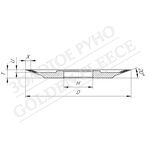 Коло для шліфування 12V9-20 тарільчасте