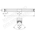 Коло для шліфування 1DD6V трапеція